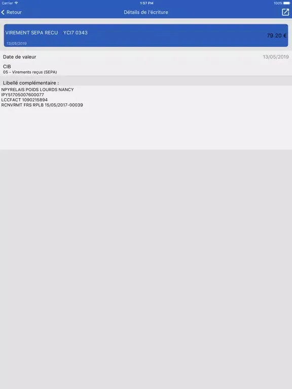 Tangkapan skrin Cogima Banques iPad 