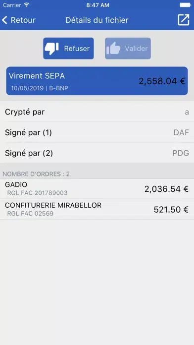 Tangkapan skrin Cogima Banques