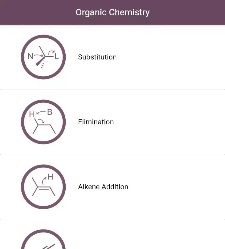 Zrzuty ekranu Organic Chemistry Practice