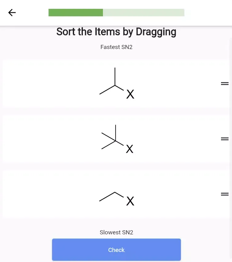 Zrzuty ekranu Organic Chemistry Practice
