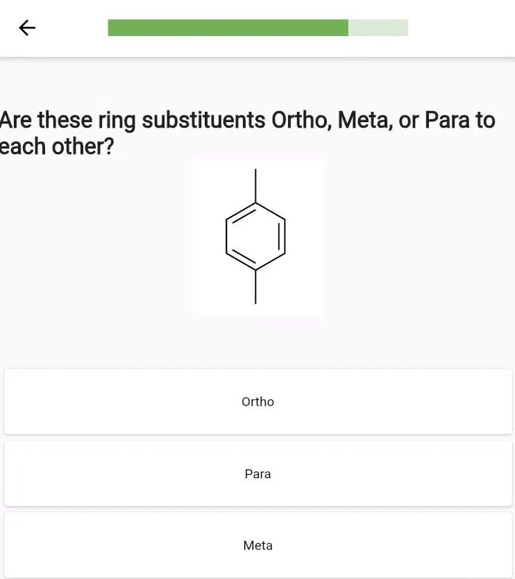 Zrzuty ekranu Organic Chemistry Practice