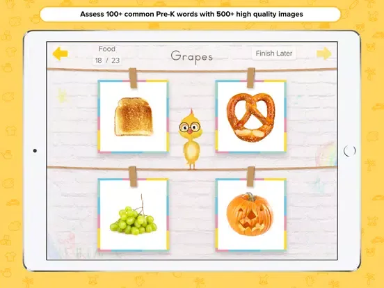 Ảnh chụp màn hình của First Words Checklist - Vocab Assessment for Pre-K iPad 