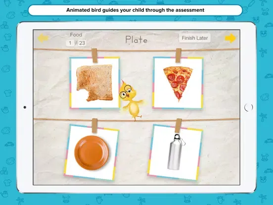 Ảnh chụp màn hình của First Words Checklist - Vocab Assessment for Pre-K iPad 