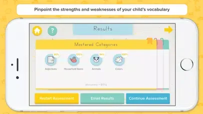 Ảnh chụp màn hình của First Words Checklist - Vocab Assessment for Pre-K