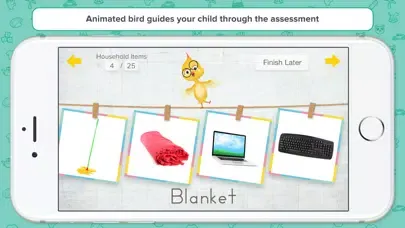 Ảnh chụp màn hình của First Words Checklist - Vocab Assessment for Pre-K