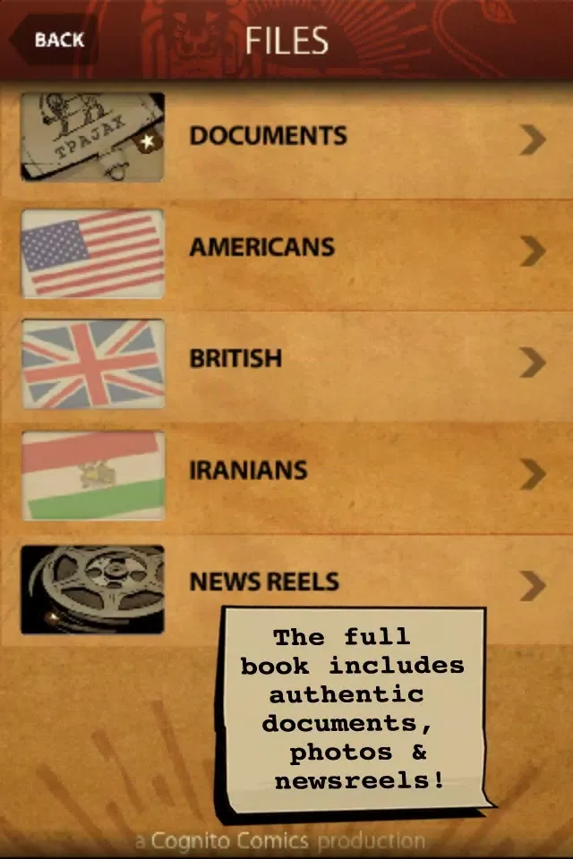 CIA : Operation Ajax the Interactive Graphic Novel for iPhone Screenshots