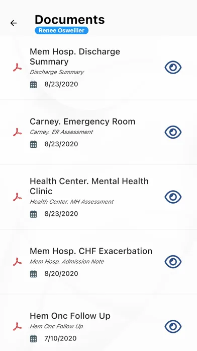 eSante MyHealth স্ক্রিনশট