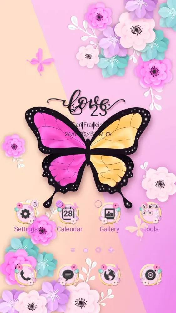 ภาพหน้าจอของ Spring Butterfly - Wallpaper