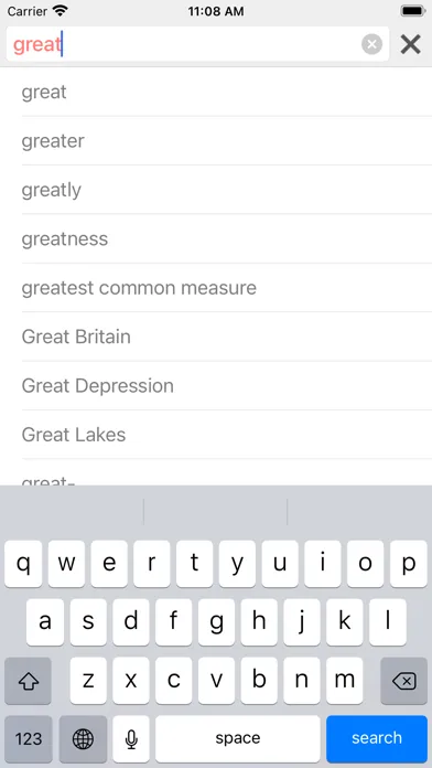 All English Dictionary Screenshots