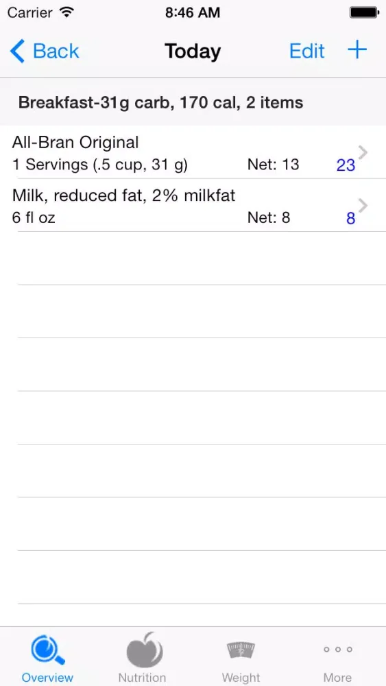 CarbsControl - Carb Counter, Carbs Tracker, Nutrition tracker for Diabetes and Low Carb Diets Screenshots
