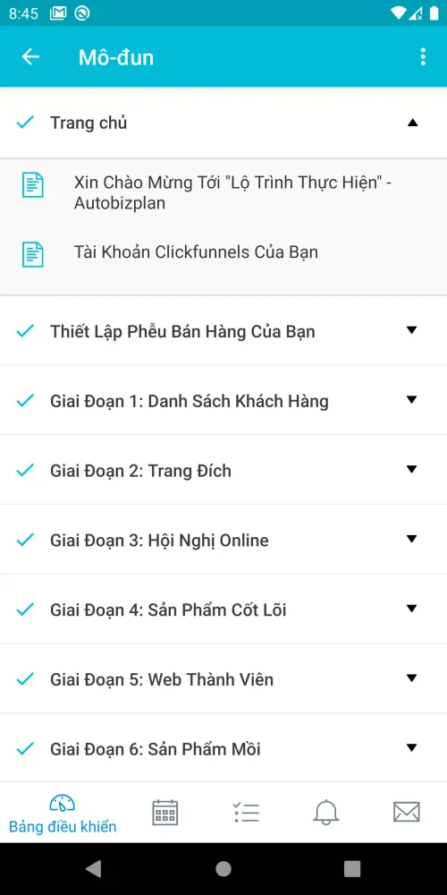 Screenshot di LMS Student Unifilaw