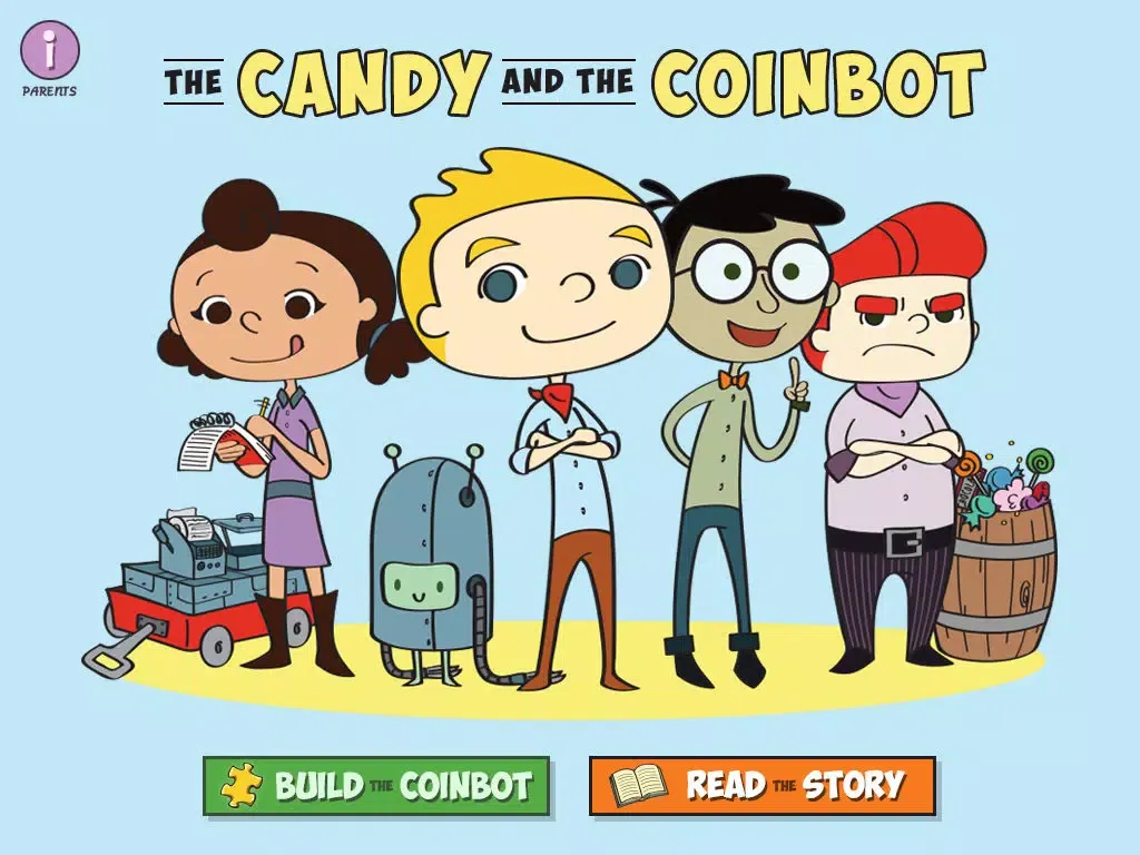 Ảnh chụp màn hình của The Candy and the Coinbot iPad 