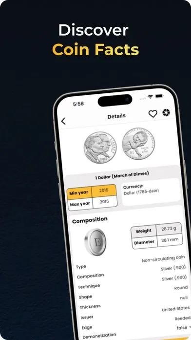 Ảnh chụp màn hình của Coin Identifier - Scan Value