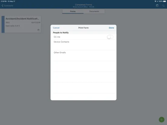 COINS mForms iPad  スクリーンショット