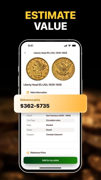 ภาพหน้าจอของ AI Coin identifier