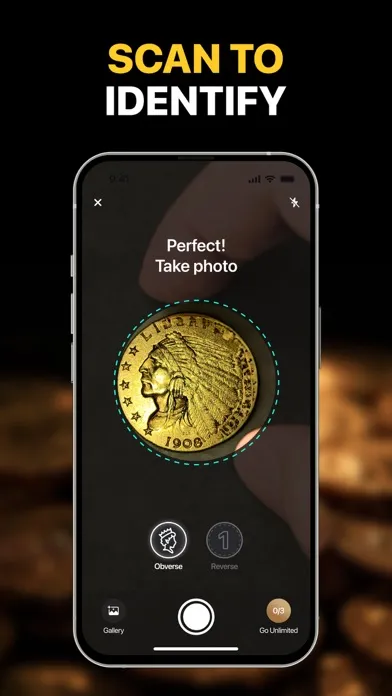ภาพหน้าจอของ AI Coin identifier