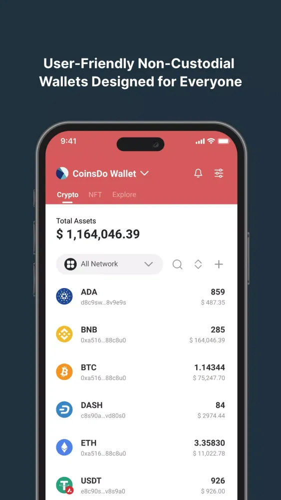 Capturas de pantalla de CoinWallet