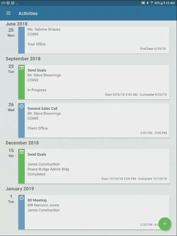 COINS mCRM Screenshots