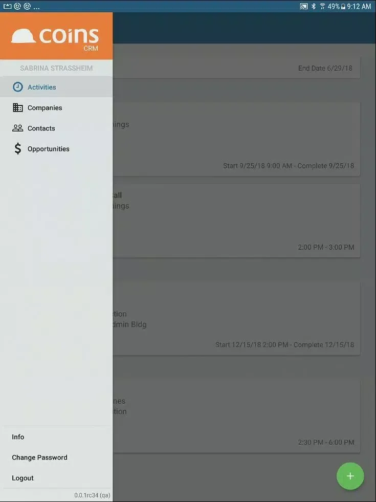 COINS mCRM Screenshots