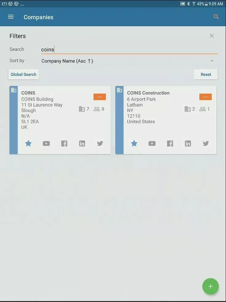 COINS mCRM Screenshots
