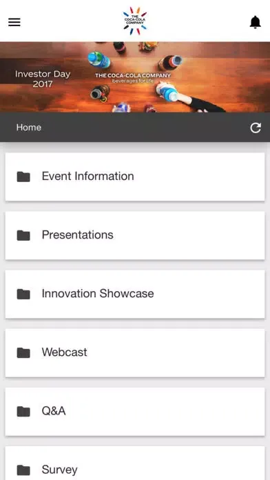 Captures d'écran de Coca-Cola Investor Day 2017