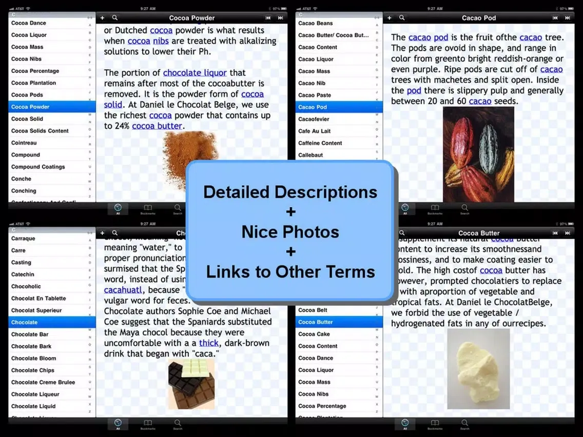 Ảnh chụp màn hình của Chocolate Glossary Terms iPad 