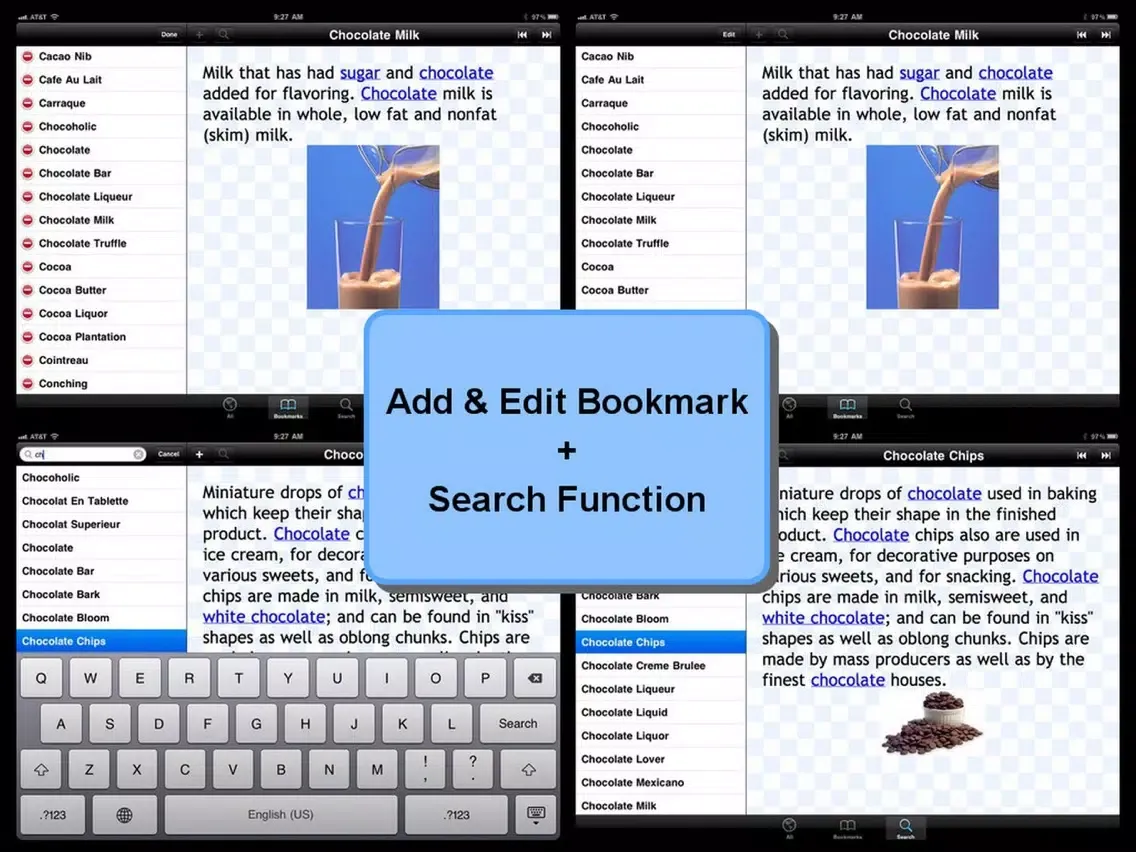 Ảnh chụp màn hình của Chocolate Glossary Terms iPad 