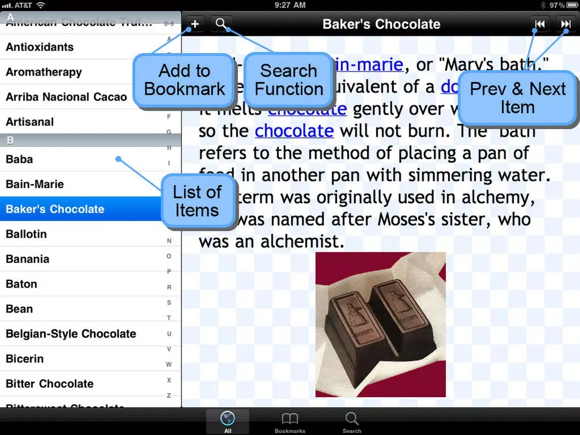 Ảnh chụp màn hình của Chocolate Glossary Terms iPad 