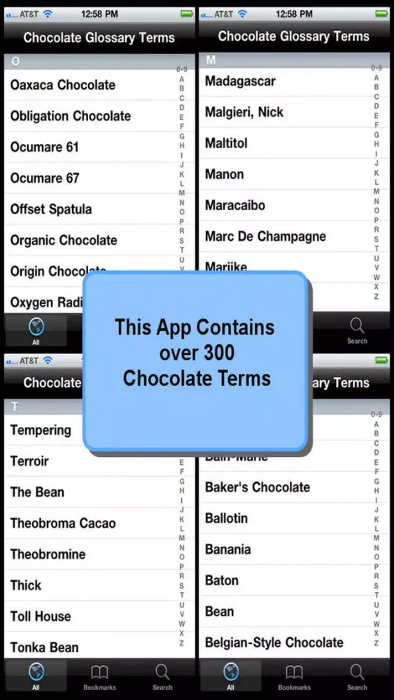 Ảnh chụp màn hình của Chocolate Glossary Terms