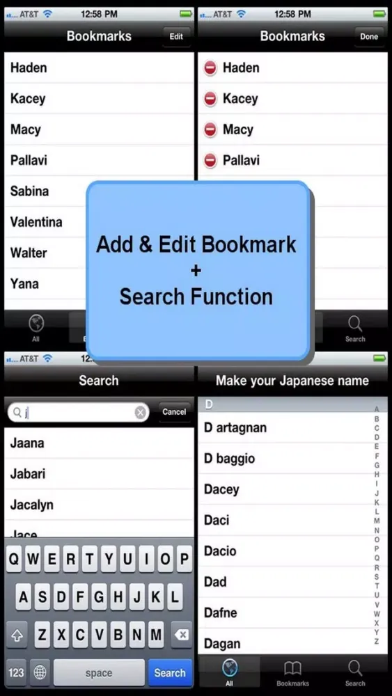 Capturas de tela do Make your Japanese name
