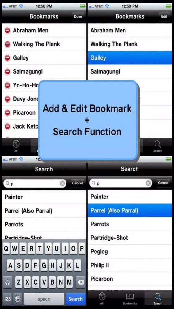 Tangkapan layar Pirate Glossary Plus+