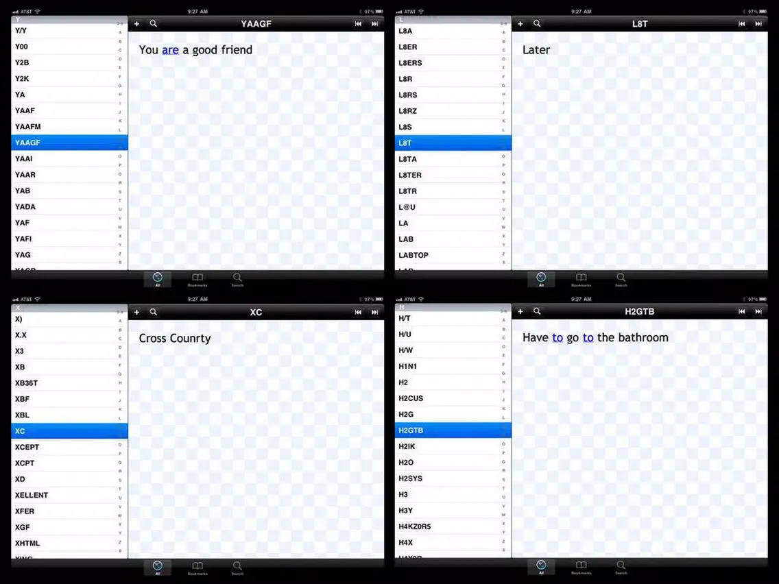 Internet Slang Dictionary iPad  Screenshots