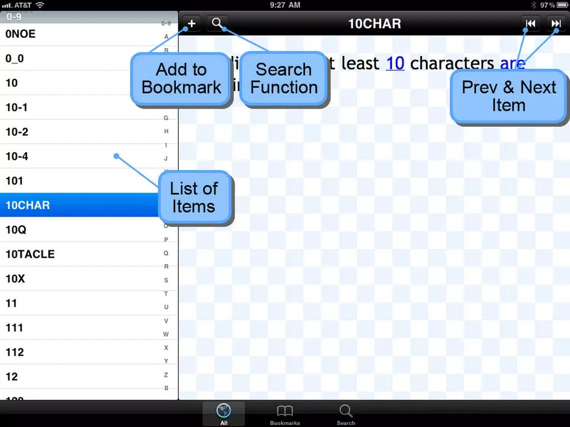 Internet Slang Dictionary iPad  Screenshots