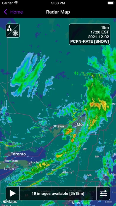 Capturas de tela do Canada Weather