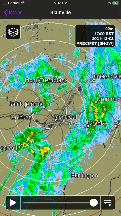 Capturas de tela do Canada Weather