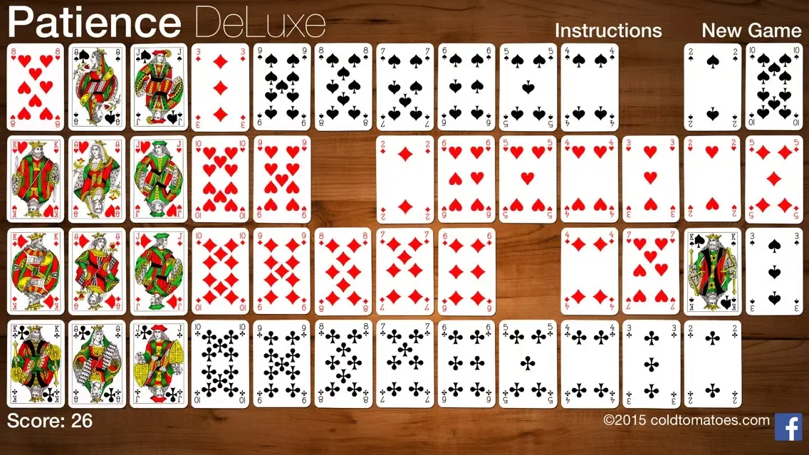 Capturas de tela do Patience DeLuxe