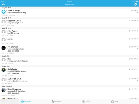 Ảnh chụp màn hình của Platform Marketing iPad 