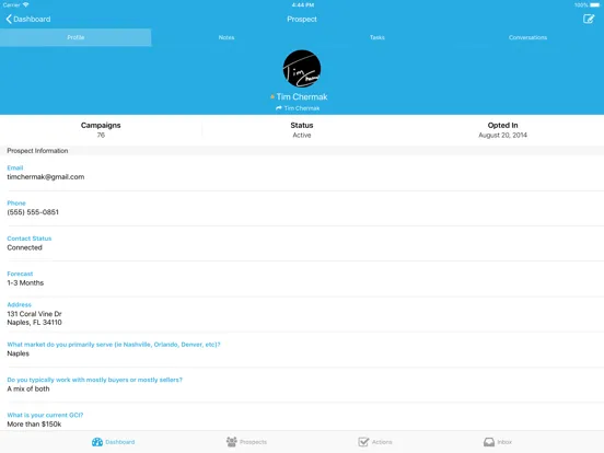 Ảnh chụp màn hình của Platform Marketing iPad 