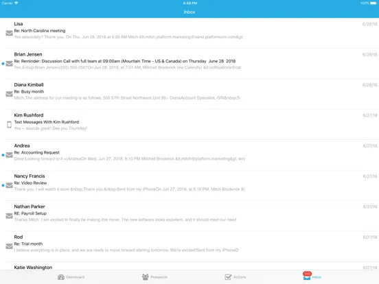 Ảnh chụp màn hình của Platform Marketing iPad 