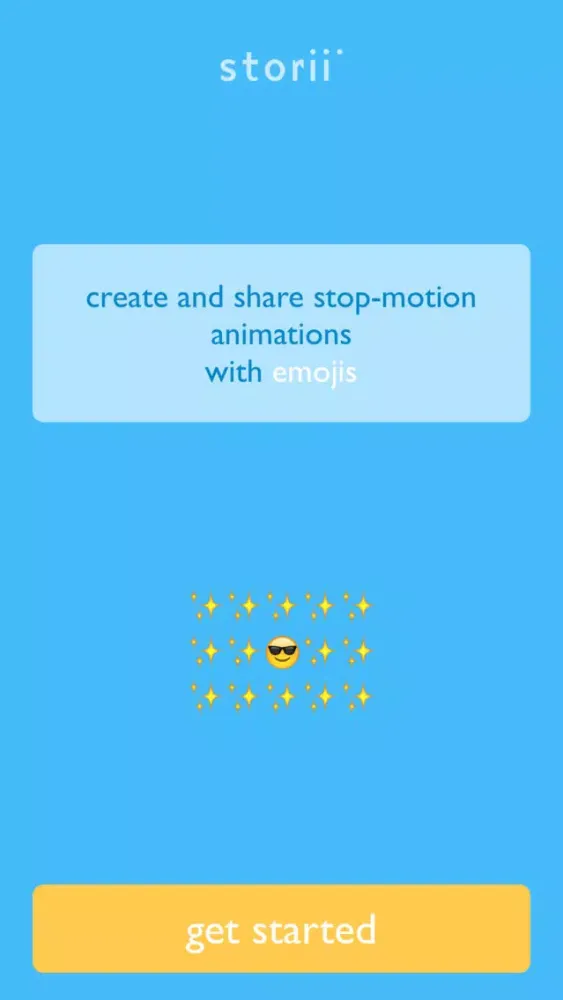 Ảnh chụp màn hình của storii - stop motion animation with emojis