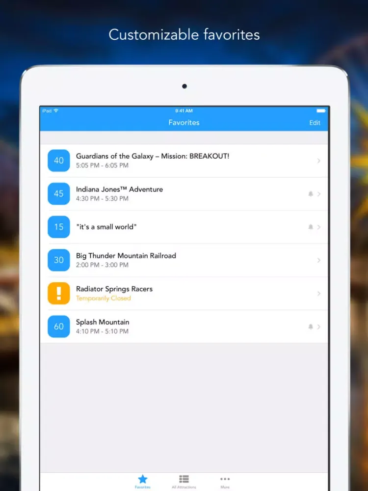 MagicMinutes for Disneyland iPad  Ekran Görüntüleri