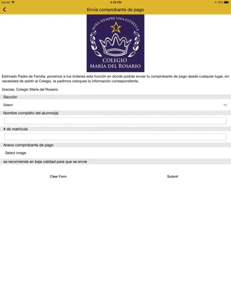 Colegio María del Rosario iPad  স্ক্রিনশট