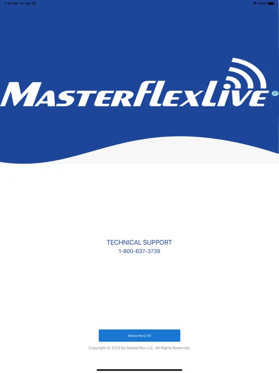 Capturas de tela do MasterflexLive iPad 