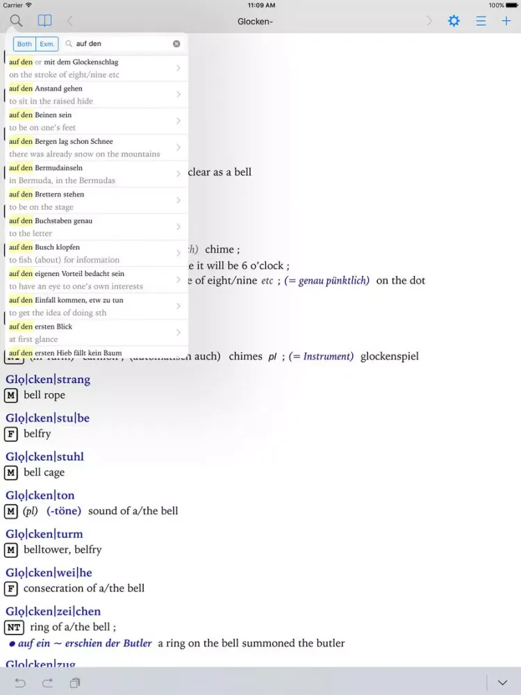 Capturas de pantalla de Collins German Dictionary - Complete & Unabridged iPad 