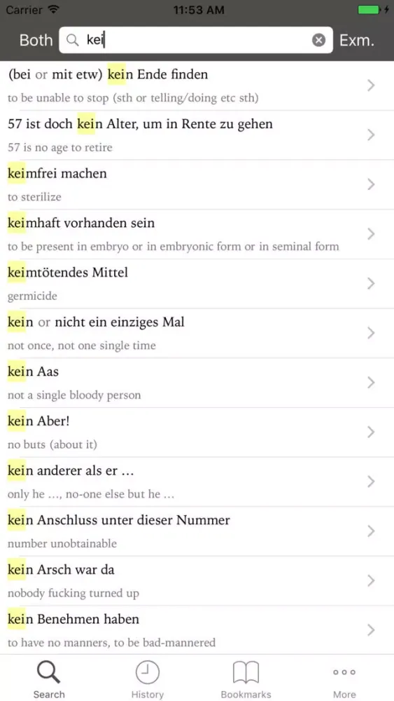 Capturas de pantalla de Collins German Dictionary - Complete & Unabridged