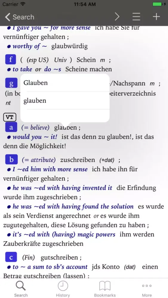 Capturas de pantalla de Collins German Dictionary - Complete & Unabridged