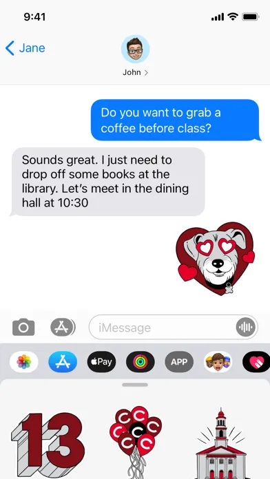 Captures d'écran de Colgate University Stickers