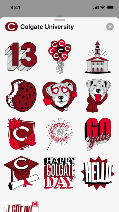 Captures d'écran de Colgate University Stickers