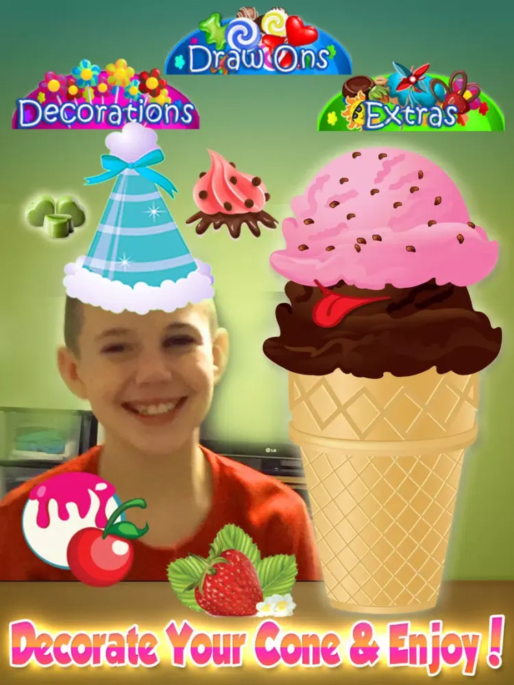 Capturas de tela do “Dominic's Sweets Shop: Play Near Me IceCream Frozen Cones & Outcast Desserts Maker Kids Game iPad 