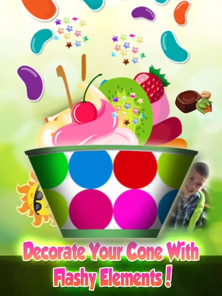 Capturas de tela do “Dominic's Sweets Shop: Play Near Me IceCream Frozen Cones & Outcast Desserts Maker Kids Game iPad 